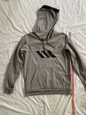 adidas Gray and Black Basketball Club Hoodie